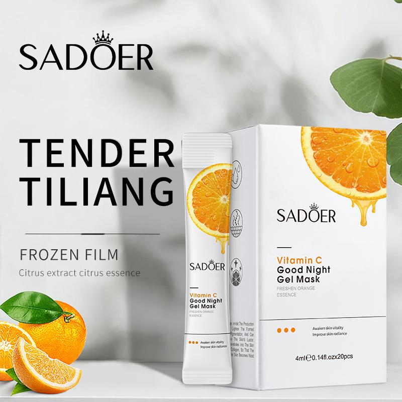 20 шт./коробка SADOER Ночные маски для лица Увлажняющая, питательная, против старения, отбеливающая, против морщин Маска для лица Уход за кожей лица