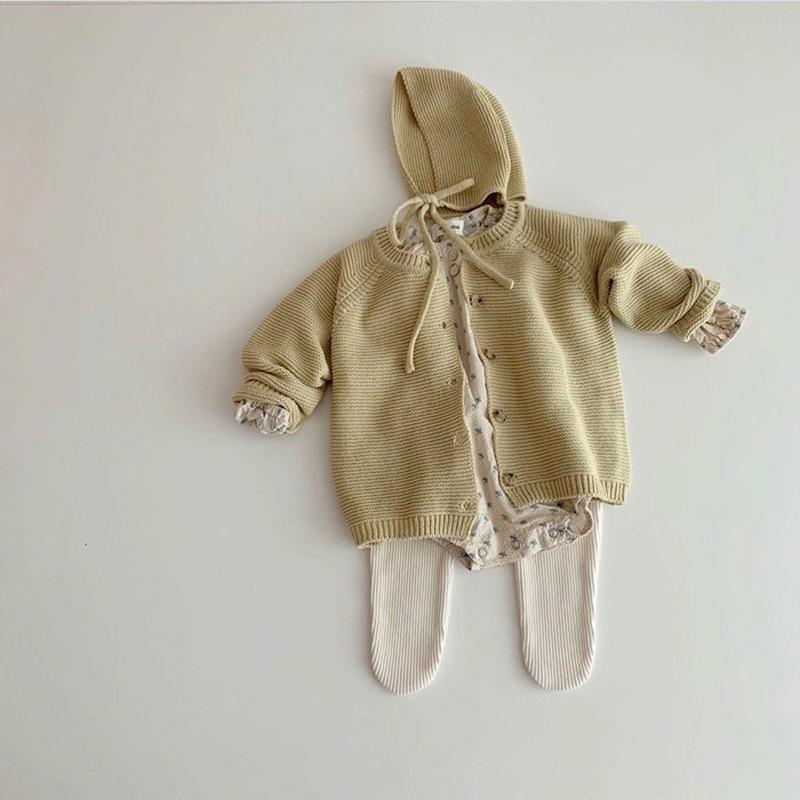 Spring & Autumn Knitted Cardigan for Kids - Boys' & Girls' Round Neck Sweater for Infants & Toddlers
