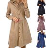 Women's Long-sleeved Button Down Single-breasted Shirt Corduroy Dress