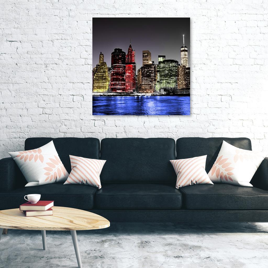 Canvas Print Colourful City At Night
