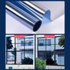 2M Window Film Reflective Silver Mirror Window Tint Self-Adhesive Decal Glass Film for Home Privacy Protection
