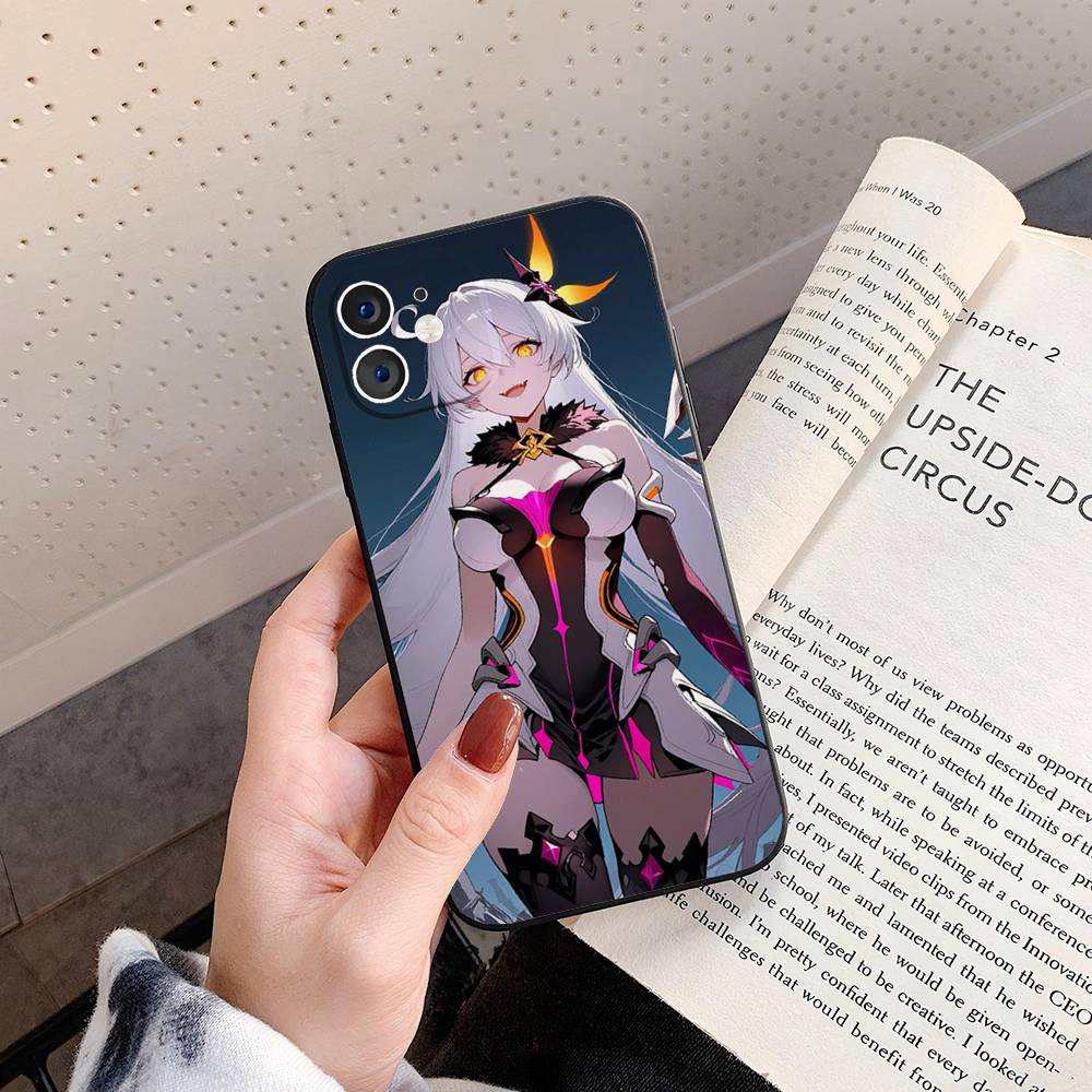 Herrscher Of The Void Анимированная игра H-Honkai Impact 3-го Поколения Чехол для телефона Для IPhone 17 Air 16 15 14 13 Pro Max 11 12 Черный Силикон