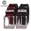 Vintage Style Pin Buckle Cow Genuine Leather Belts for Men 130cm High Quality Mens Belt