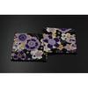 SHINSENDO Kinran Fabric Japanese Pattern Coaster 2-Piece Set Gift Box English Instruction Manual Made Japan Kimono Style Design (Murasakino)
