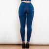 Мелоди Джинсы скинни с высокой талией Деним Боковая полоса Брюки-карандаш Уличная одежда Джинсы с эффектом лифтинга и сборки ягодиц