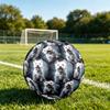 1pc White Terrier Portrait Size 5 Soccer Ball Professional Match Training Football Indoor &Outdoor Sports Ball Lightweight Durable c6516