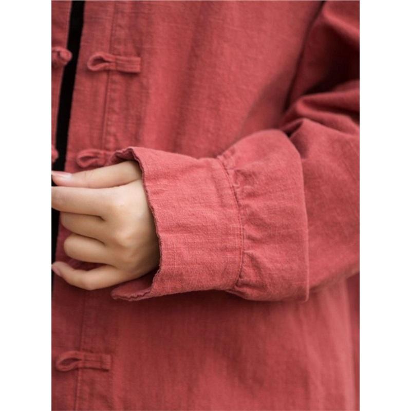 Хлопок и лен женская новая рами старая промытая песком улучшенная дзен чайная одежда дорожный кардиган женская куртка