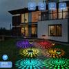 Garden Outdoor Solar LED Lights RGB Multi-Color Lighting Solar Path Lawn Light Christmas Garden Decorative Landscape Shine Lamps