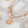 Mulitlayer Shell Multilayer Necklace Pearl Imitation  Pearl Necklace  Summer