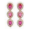 Женские серьги Estele с драгоценными грушами и покрытием из розового золота с CZ