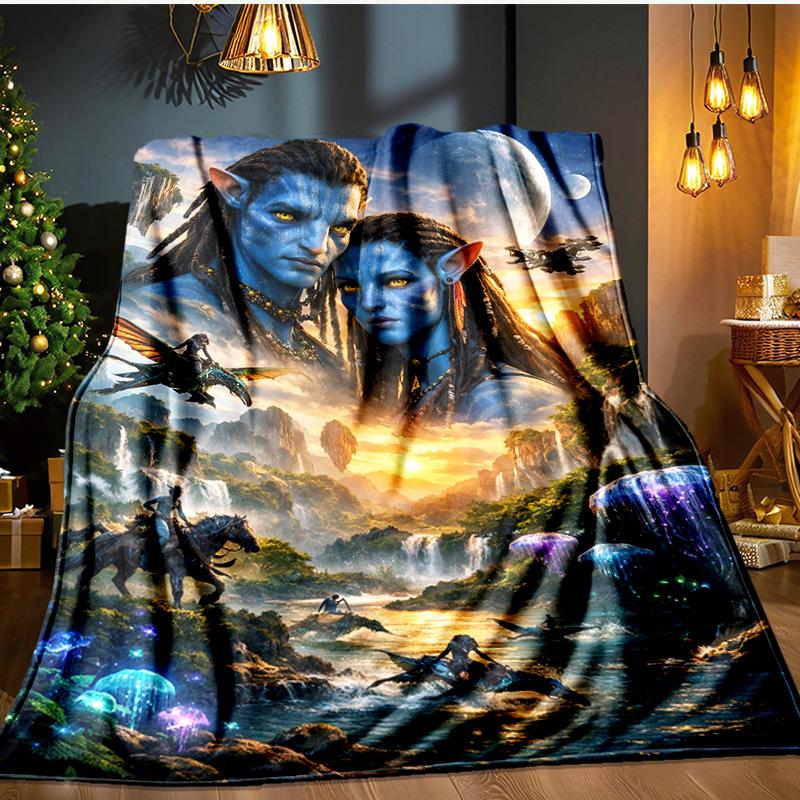 Fantasy Alien World Blanket Flannel Throw for Sofa, Indoor, Camping, Living Room, Office, Chair, And Bed Soft Birthday Gift