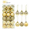 36pcs Christmas Balls Christmas Tree Ornaments Ball Xmas Hanging Tree Pendants Home Party Decor 2024 New Year Gift Noel Navidad