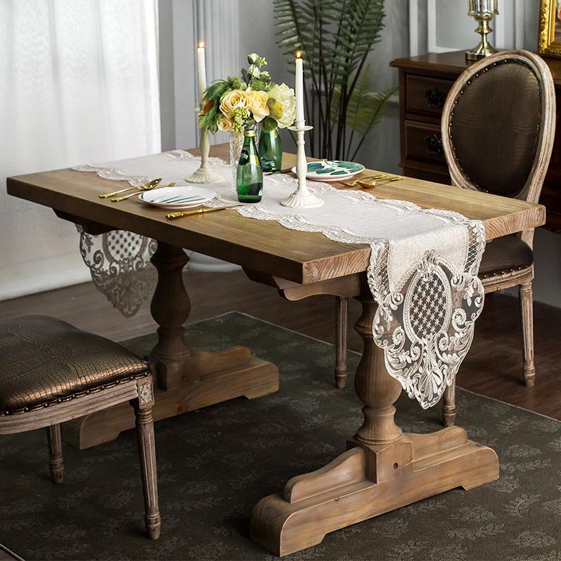 Настольный флаг Nordic Light Роскошный чайный столик Флаг Настольный флаг Кружевная ткань для украшения обеденного стола Длинная полоса Скатерть Обувной шкаф Ткань для покрытия шкафа для телевизора