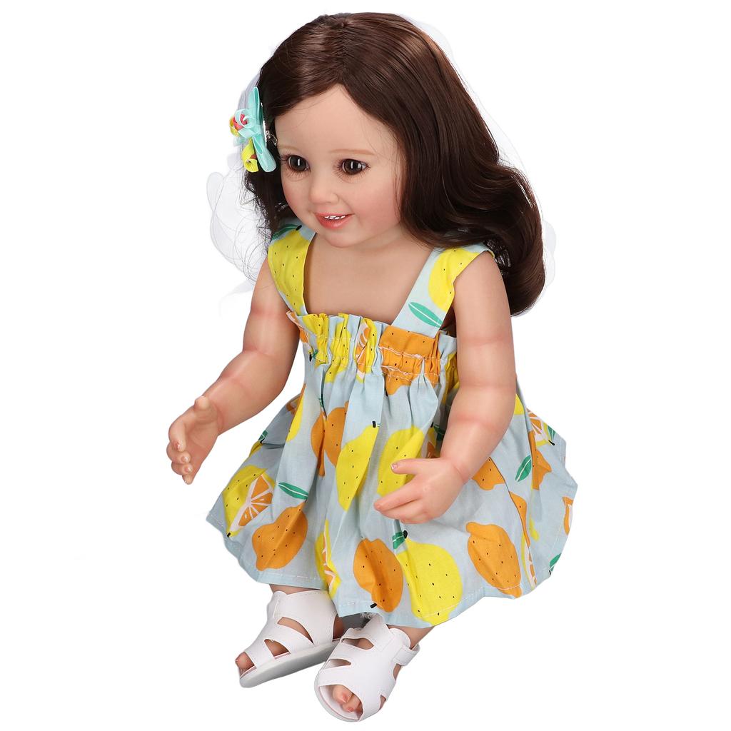 Кукла-реборн с виниловым телом, реалистичная новорожденная девочка, кукла в подарок с одеждой 55 см/21,7 дюйма