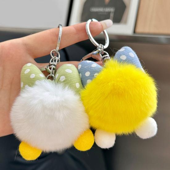 Yousheng Детский брелок в виде утки Имитация кролика Плюшевый брелок Подвеска Сумки Телефоны Машины Универсальное украшение Модный аксессуар