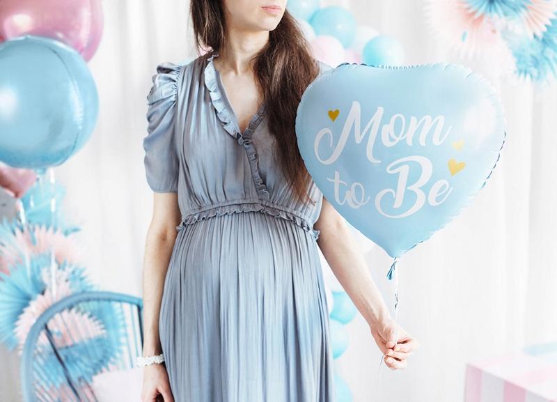 Balon Foliowy Mom To Be, 35Cm, Niebieski