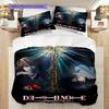 Shadows Justice Death Note Three-piece set (1 * duvet cover + 2 * pillowcase, without core) 2D Flat Duvet cover and pillowcase Soft and comfortable