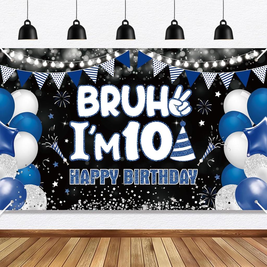 13th Birthday Party Decorations Banner for Boys Bruh I'm 13 Backdrop Funny Teenage Bday Banner Teen Boy 13th Birthday Decor 5.9x3.6ft Happy 13 Years