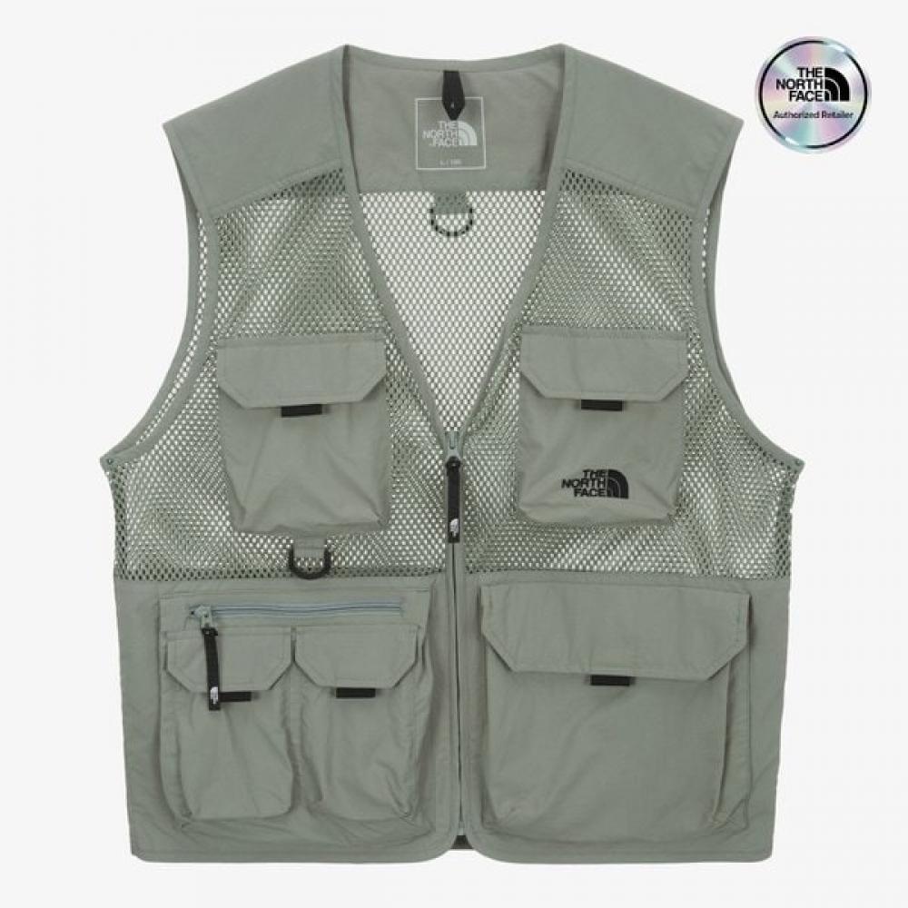 The North Face Men S Exploring meSh veSt Slate Khaki nv5vS01b