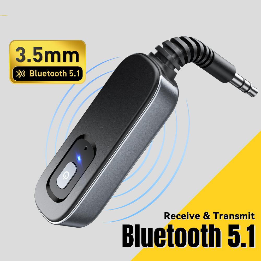 Bluetooth 5.1 аудио приемник передатчик 3.5MM 3.5 AUX с микрофоном стерео музыкальный беспроводной адаптер для ПК ТВ автомобильные динамики