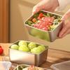 Коробка для хранения свежих продуктов из нержавеющей стали, герметичный контейнер для хранения продуктов с крышкой, обеденный контейнер для еды Bento, инструмент для пикника на открытом воздухе и кемпинга