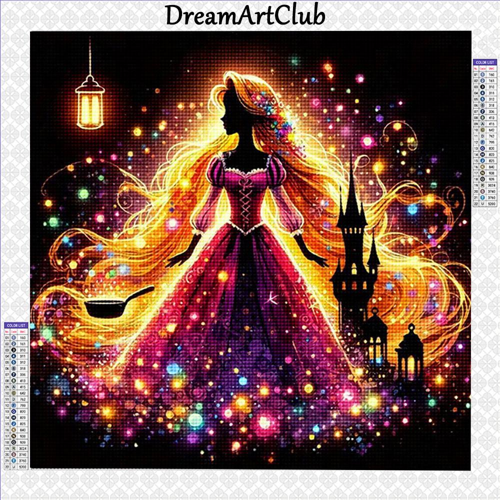Disney Алмазная живопись Силуэт принцессы Алмазная вышивка Мультяшная мозаичная картина Наборы для вышивки крестом Декор для дома