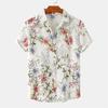 Men Women's Shirts Floral Print Design Short Sleeve Shirts Seaside Beach Fashion Button Shirt Tops