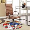 1pc Sonic the Hedgehog Anime Cartoon Design Round Carpet  Office Chair Mat, NonSlip Rug for Home Decor, Living Room, Bedroom, Game Room