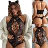 Floral Sheer Lace Teddy Lingerie Festival Cosplay For Women Backless Bodysuit