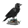 MOC Smart Crow Building Block Model Intelligent Bird DIY Assembly Set Building Block Rock Base Children's Toy Collection Gift