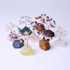 Миниатюрный натуральный драгоценный камень Lucky Tree Base Home Office Desk Living Decor