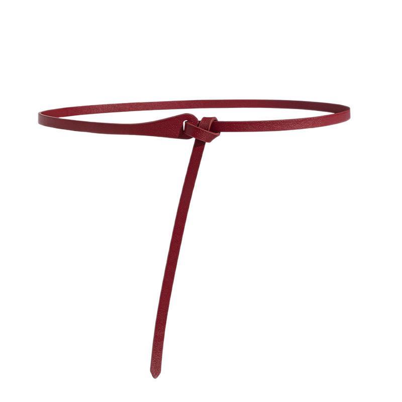 Simple Pu Waist Belt For Dresses With Adjustable Pin Buckle For Women