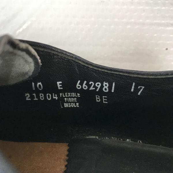 70-е - 80-е? Винтажные FLORSHEIM Войлок Коричневая Кожа Однотонный Носок 10E 27.5-28 Черные Туфли Деловые(ИСПОЛЬЗОВАЛ)