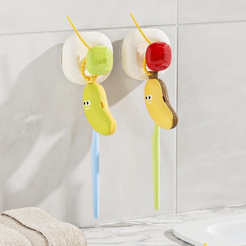 Cute Banana Design Toothbrush Head Protector Portable Hygienes Case For Home Travel Essential Safe Nontoxic Plastic