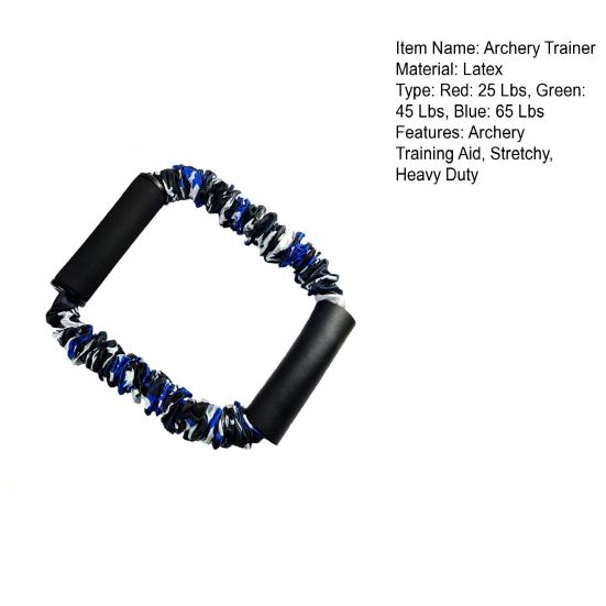 Archery Bow Strength Trainer 25/45/65 Lbs Resistance Exercise Band Arm Strength Training Archery Draw Release Stretch Band Training Aid