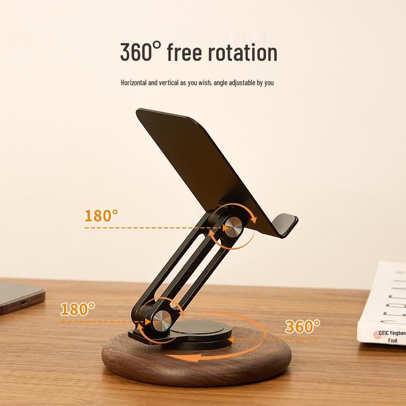 Solid Wood Rotatable Adjustable Phone & Tablet Stand
