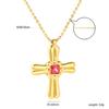 Zircon Cross Pendant Necklace Light Luxury Fashion Jewelry Gift for Women Delicate Collarbone Chain