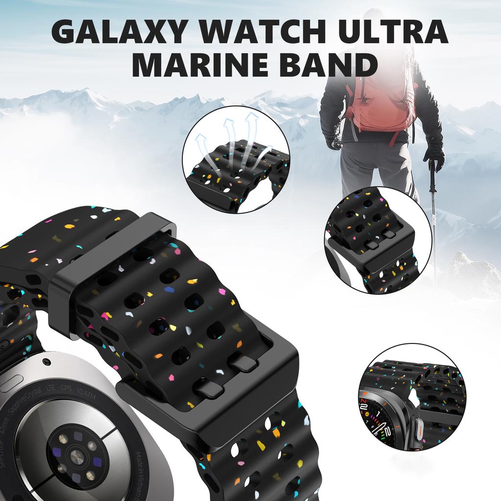 Оригинальный морской ремешок для Samsung Galaxy watch Ultra 47 мм Аксессуары Силиконовый спортивный браслет Ремешок Galaxy watch 7 Ultra