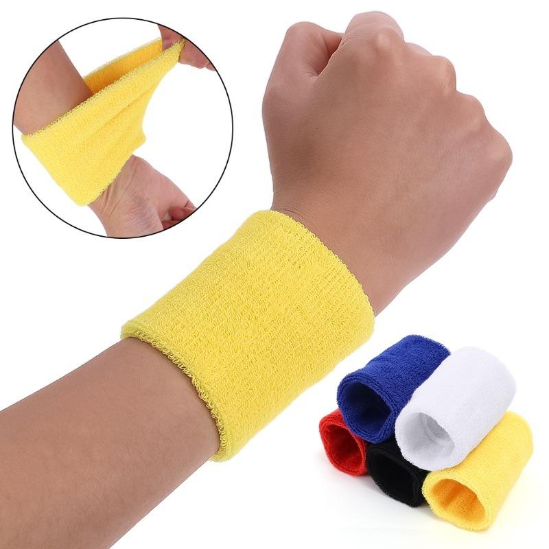 2/1pcs Ports Sweat Wristband Wrist Support Hand Brace Wraps Guards for Gym Volleyball Basketball Tennis New Running Sweatband 1