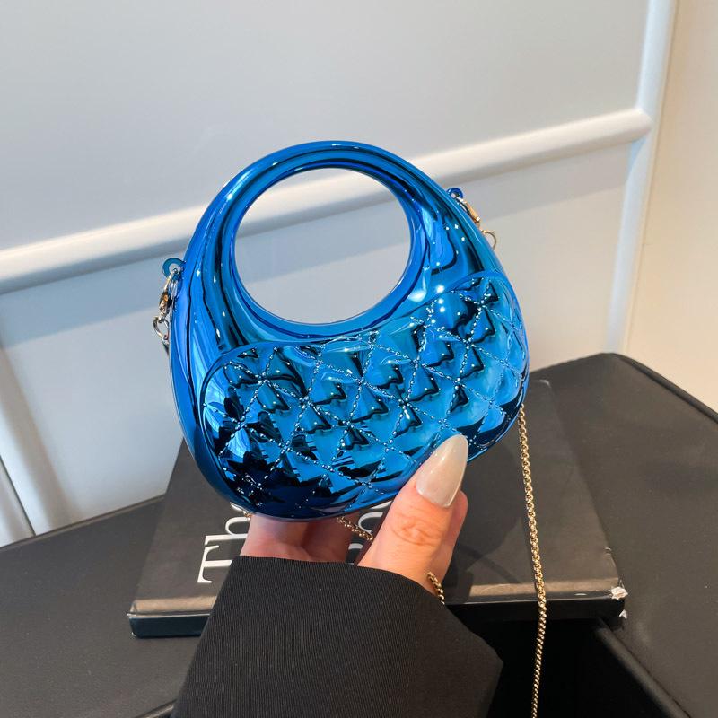 Мини-акриловая сумка-полумесяц класса люкс - Нишевая мода, кошелек для помады и монет через плечо