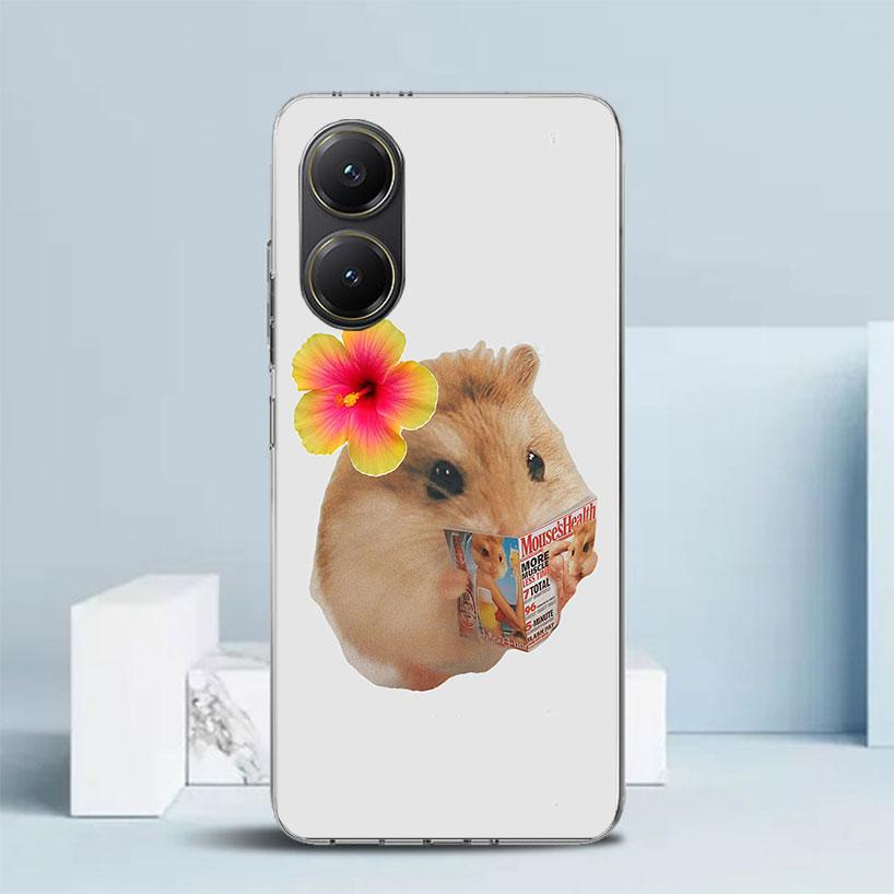 Смешной Грустный Хомяк Мем Мягкий Чехол для Xiaomi Poco F7 Ultra X7 X6 X5 Pro M7 Чехол для Телефона Redmi 15 15C 13 13C 12 12C 10 10C Печать Sh