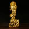 Chinese Style Pure Brass Imperial Dragon Guanyin Buddha Statue Ornaments and Bodhisattva Household Prayer Handicraft