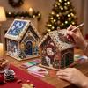 Vintage Style 3D Christmas House  Art Kit Xmas House Pearl Painting Kit  Home Holiday Decor