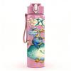 1PC Mermaid Girl Ocean Fantasy Print 750ml Color Plastic Sports Water Bottle Leakproof Flip Straw Lid Suitable for Sports Office Home Use