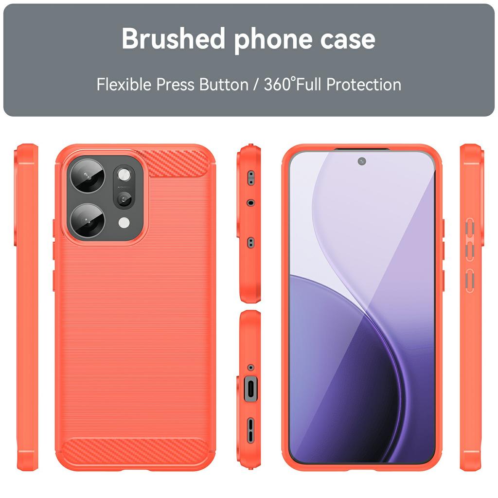 Для Oppo Reno14 Pro 5G (Глобальный) Чехол Защитный Чехол для Телефона Текстура Углеродного Волокна Матовый