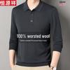 Мужской свитер-поло из 100% шерсти мериноса