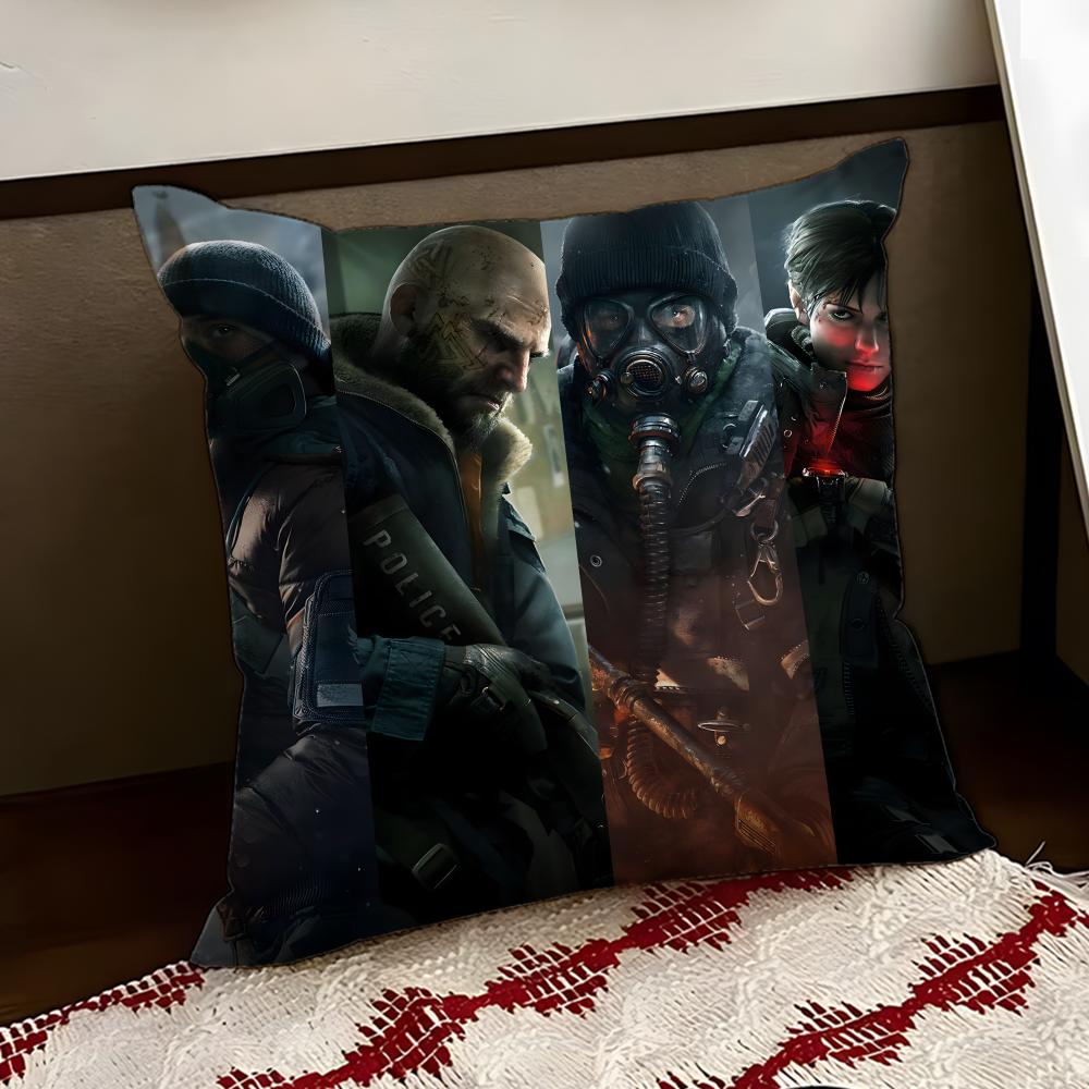 The DDivision 2game Cushion Cover Reversible Soft Durable Pillow Cover Home Car MultiScene Use for Daily Comfort