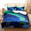 Northern Lights Duvet Cover Collection King Full Size Natural Wonders Polyester Comforter Cover For Kids Teens Bedding Collection Quilt Cover
