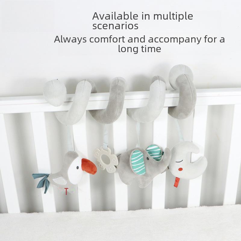 Мобильная детская кроватка и игрушка для раннего обучения в виде серого животного Cross-Border