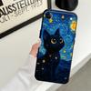 Чехол для Apple iPhone 17 Pro Max Air 11 15 Pro 7 8 16 12 XR XS MAX 13 14 Funda Чехол для телефона Вращающийся Звездное небо Кошка